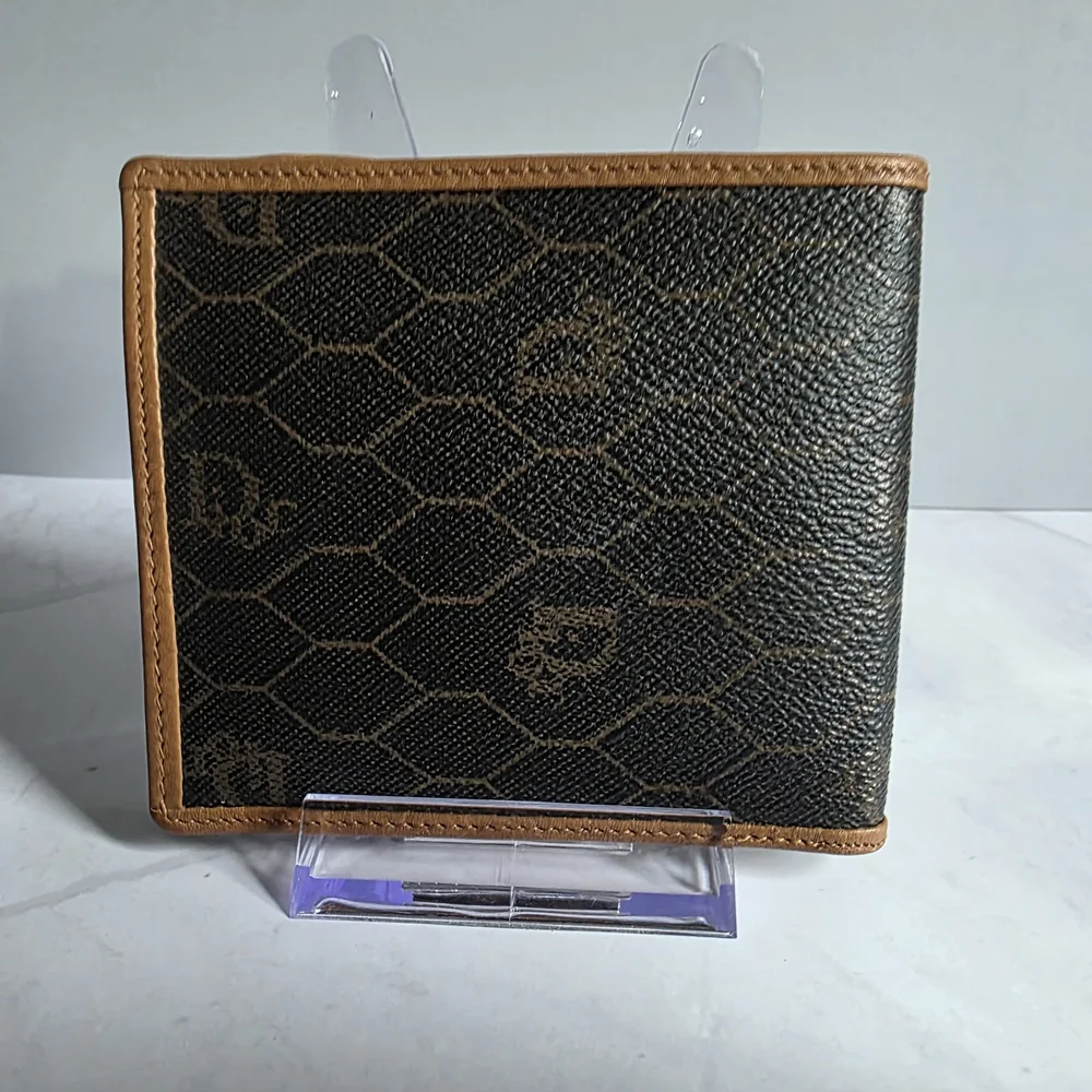 Vintage Christian Dior Honeycomb Monogram Men's Bifold Wallet - Picture 2 of 11